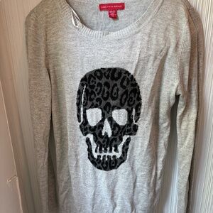 Gray Skull Sweater